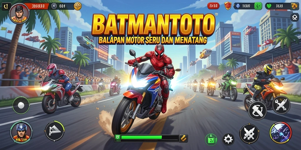 Gameplay seru dengan balapan motor yang menegangkan.