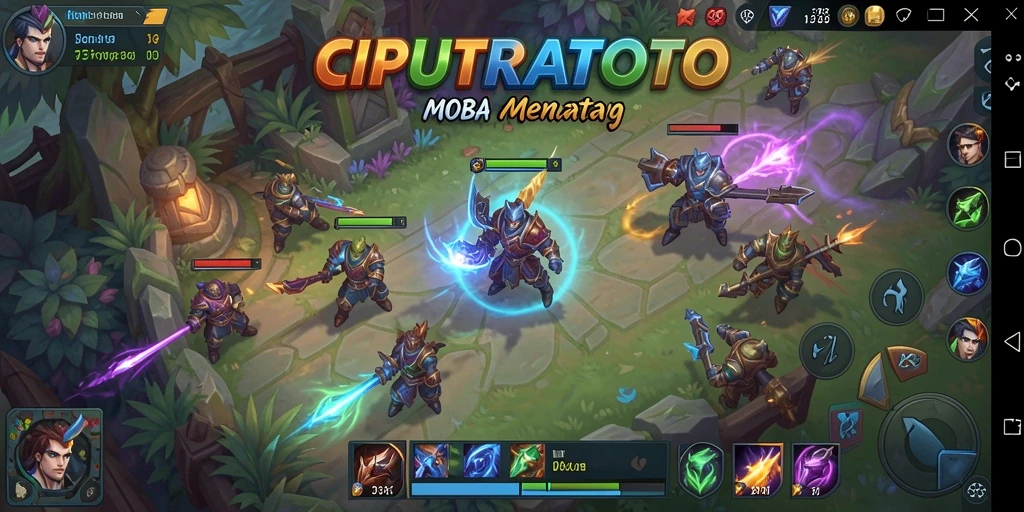 Tampilan gameplay mengasyikkan dari CIPUTRATOTO dalam pertarungan tim.