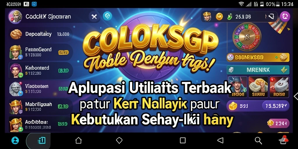 Tampilan antarmuka COLOKSGP yang sederhana dan intuitif.