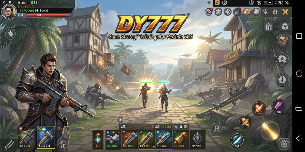 Tampilan aksi seru dalam gameplay SLG DY777.