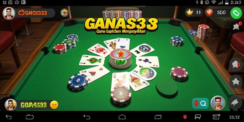 Screenshot gameplay Gaple di GANAS33 yang seru dan interaktif.