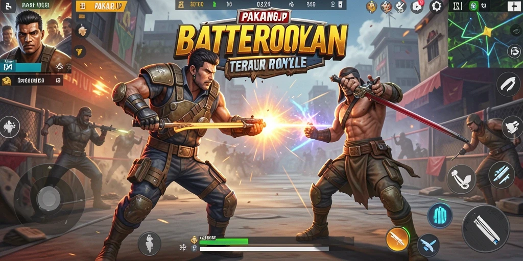 Tampilan gameplay atraktif dari PAKARJP dalam pertarungan Battle Royale.